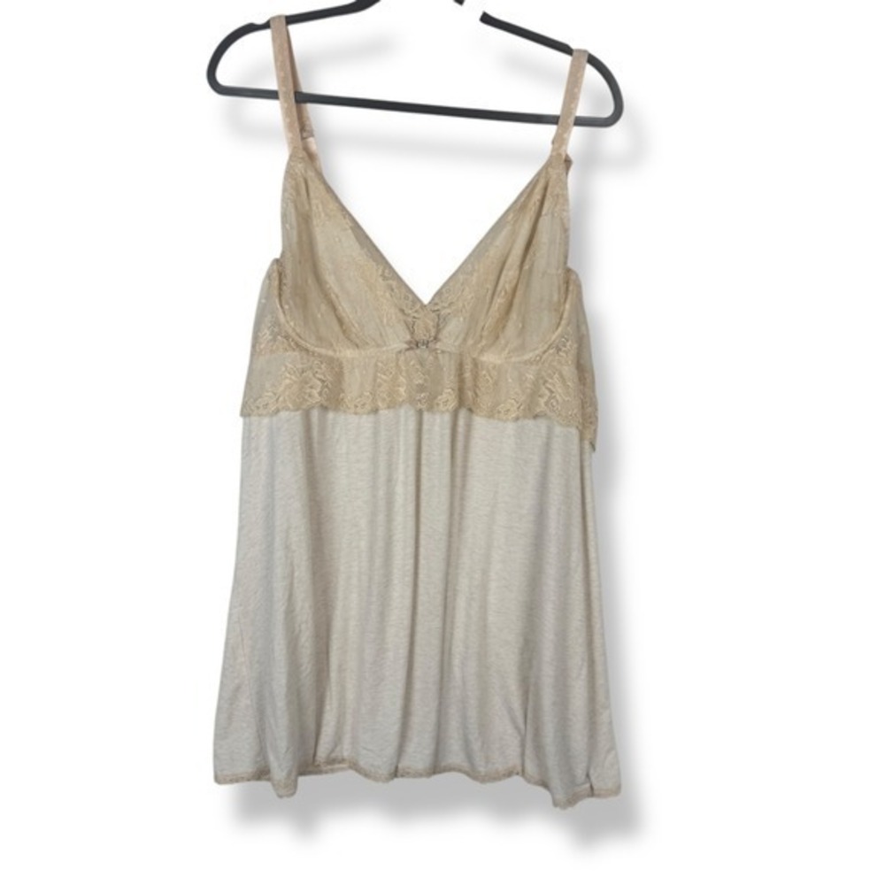 Vintage Y2K Babydoll Nightgown Womens Plus Size 3X Lace Pin Up Boudoir Romantic